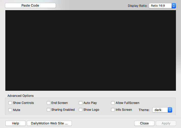 DailyMotion video Widget