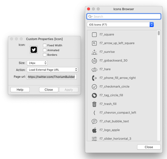 Thorium Builder Icon Selector